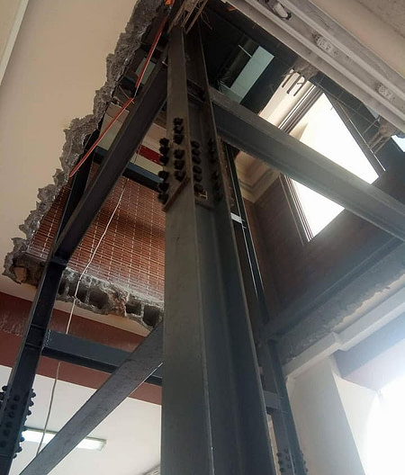 Gmdi Fabrication et montage d'une ossature métallique pour ascenseur